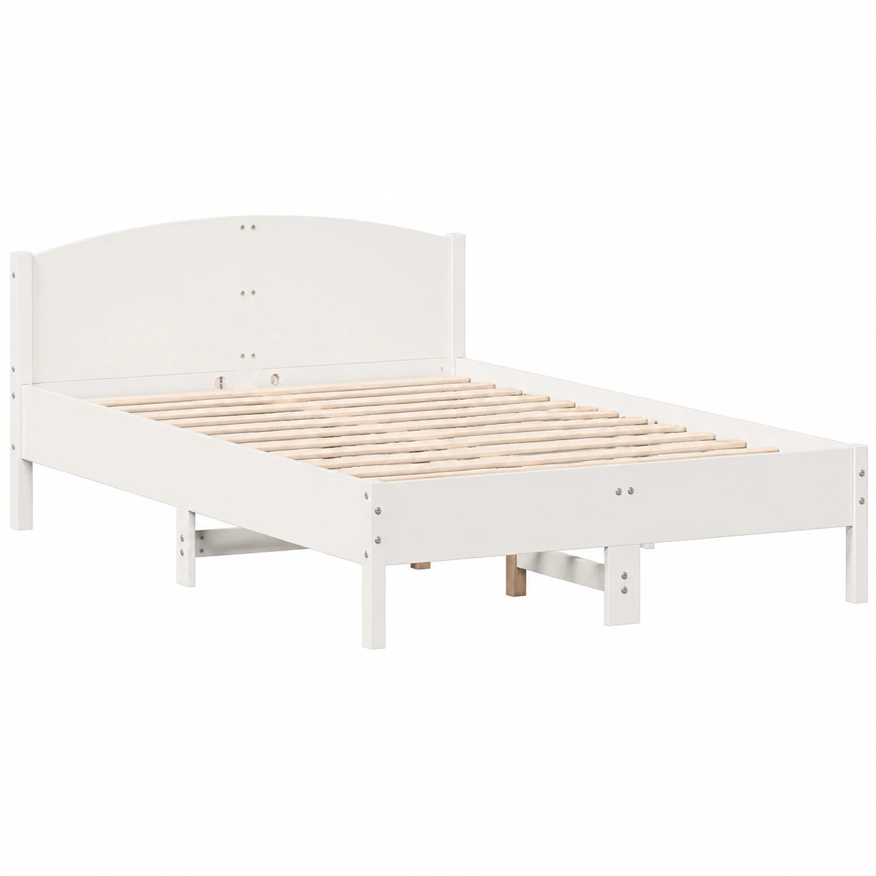 Lit, avec sommier, coloris blanc, 140 x 190 cm, pour la chambre
