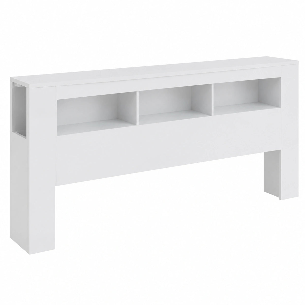 Lit, avec rangement, 200 x 103,5 cm, coloris blanc, pour la chambre