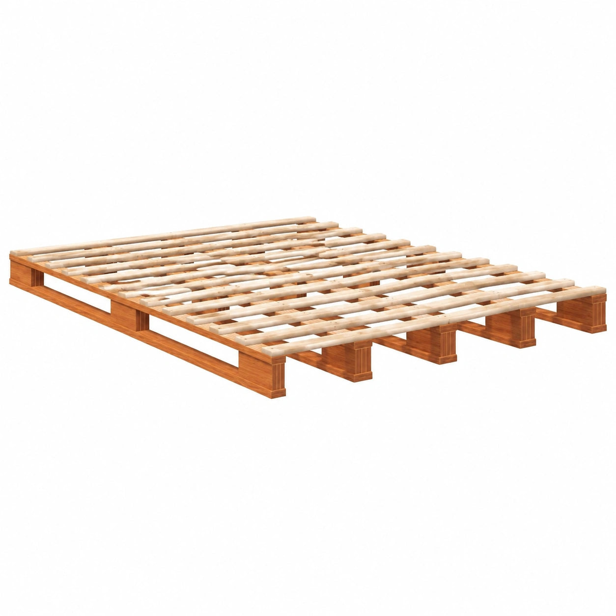Lit, coloris marron, 140 x 200 cm, pour la chambre