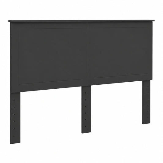 Lit, en chêne, coloris noir, pour la chambre