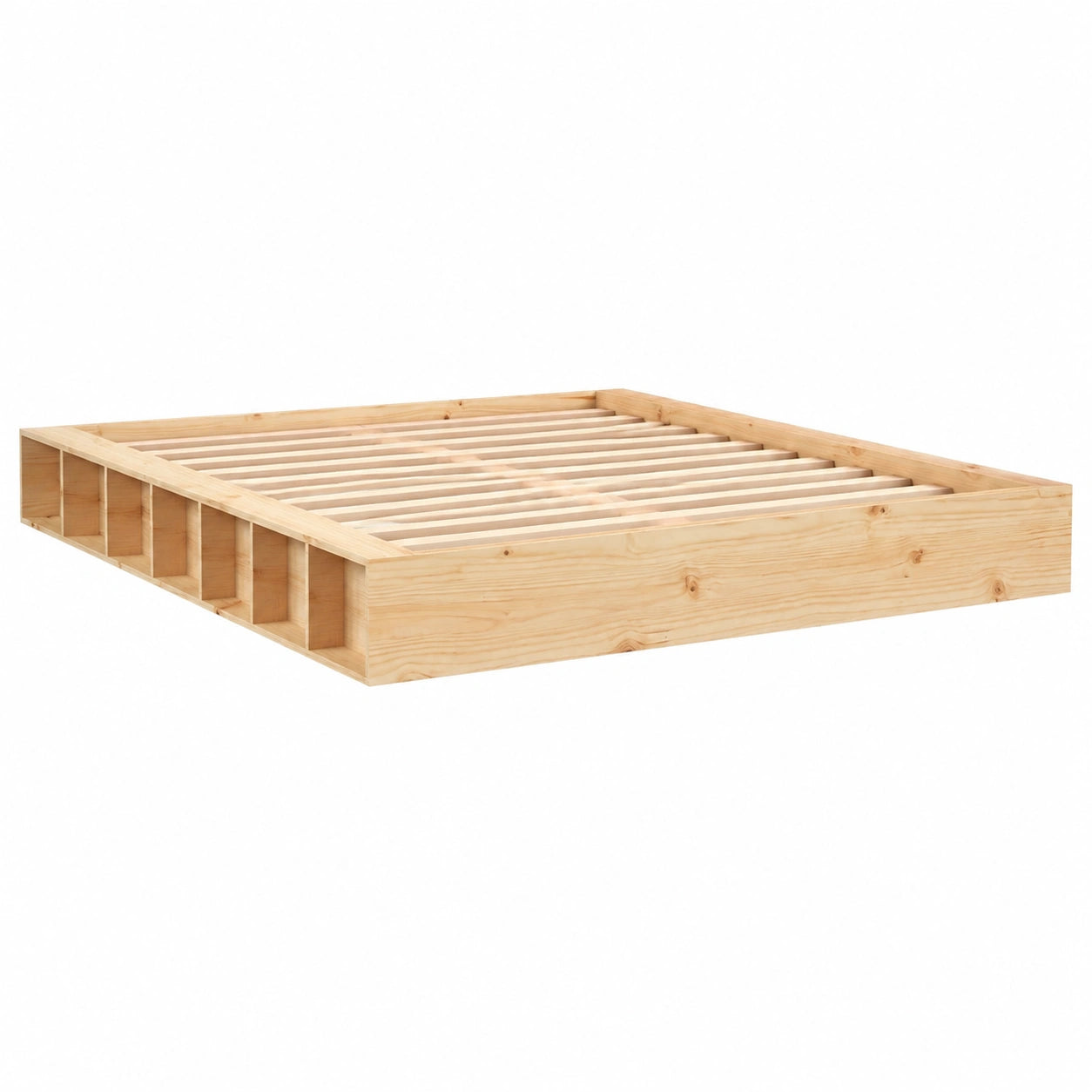 Lit, en bois massif, avec sommier, 160 x 200 cm, pour la chambre