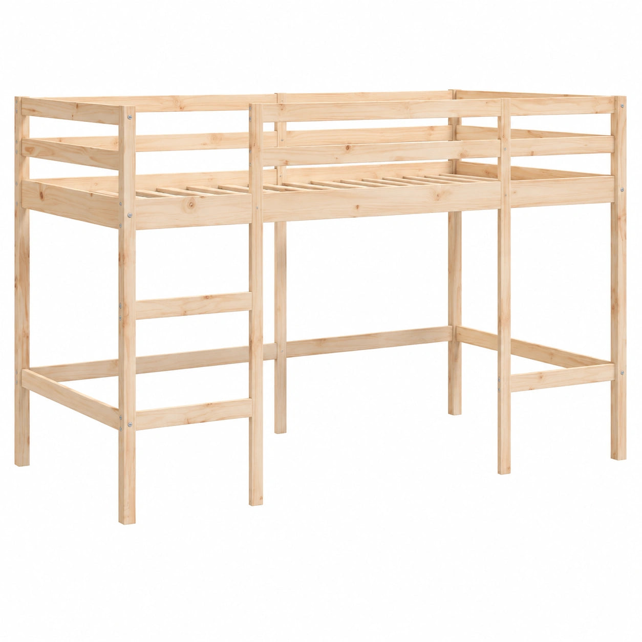 Lit gain de place, avec rangement, coloris marron, 90 x 190 cm, pour la chambre