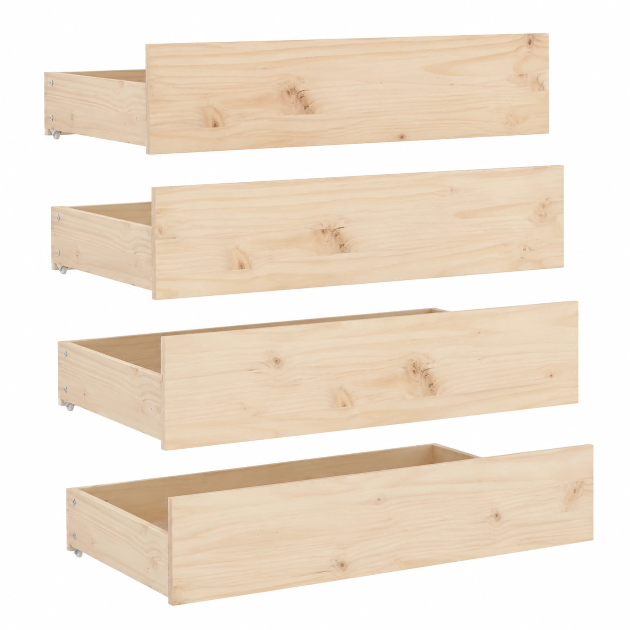 Lit, avec rangement, avec tiroirs, sur roulettes, 4 pièces, pour la chambre