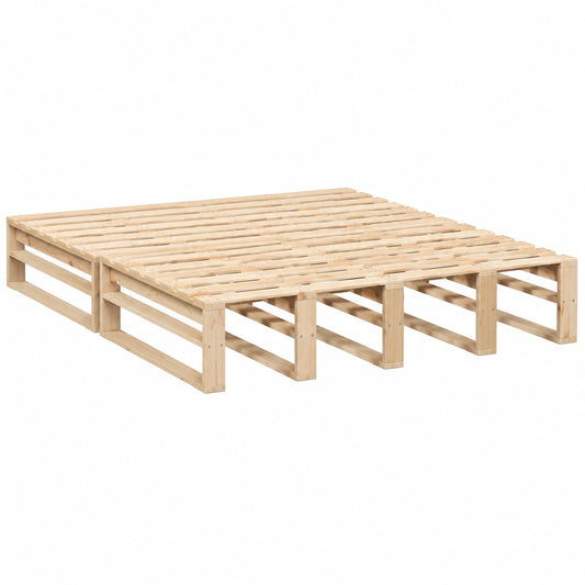 Lit, en bois massif, avec sommier, 160 x 200 cm, pour la chambre